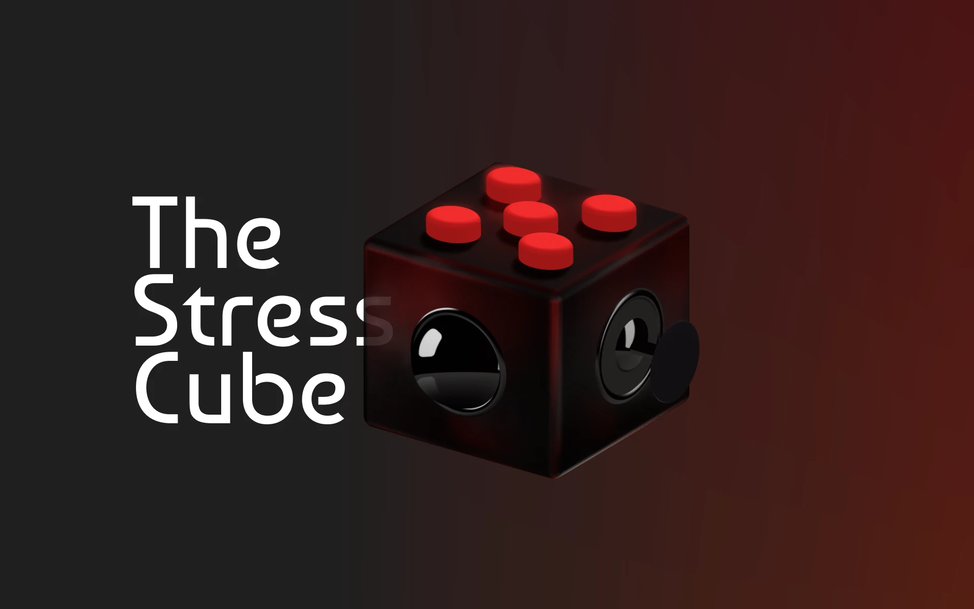 The Stress Cube: 3D product visual for a desk fidget cube